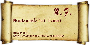 Mesterházi Fanni névjegykártya